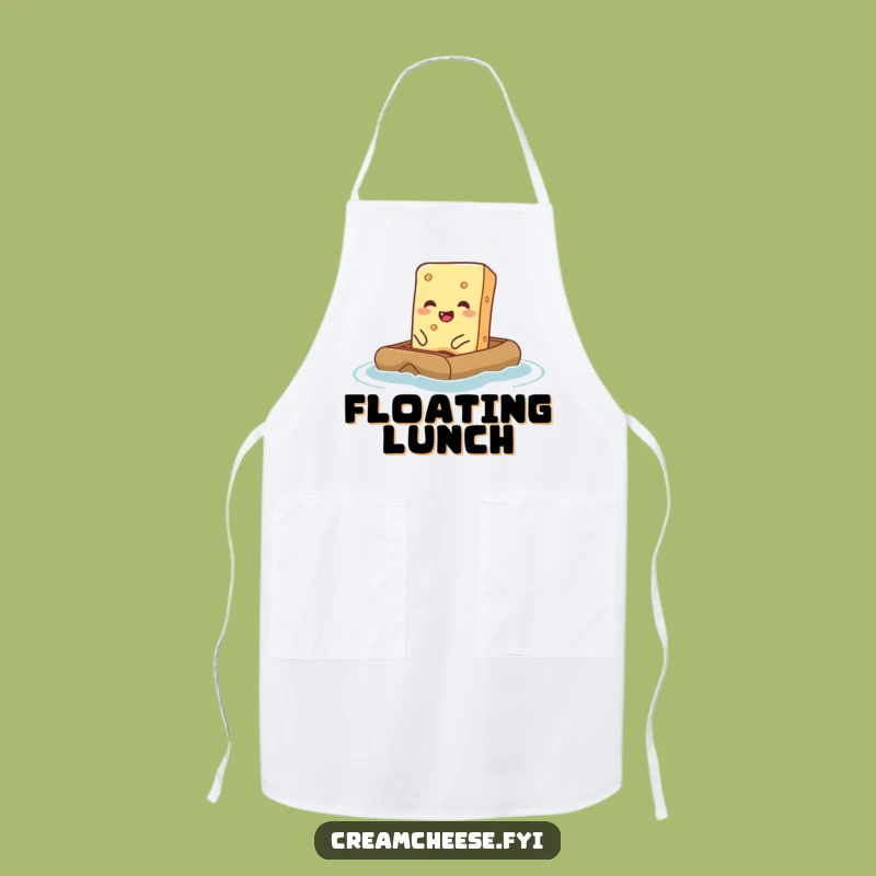 Funny Cream Cheese Apron - Giggling Chef's Kitchen Fun