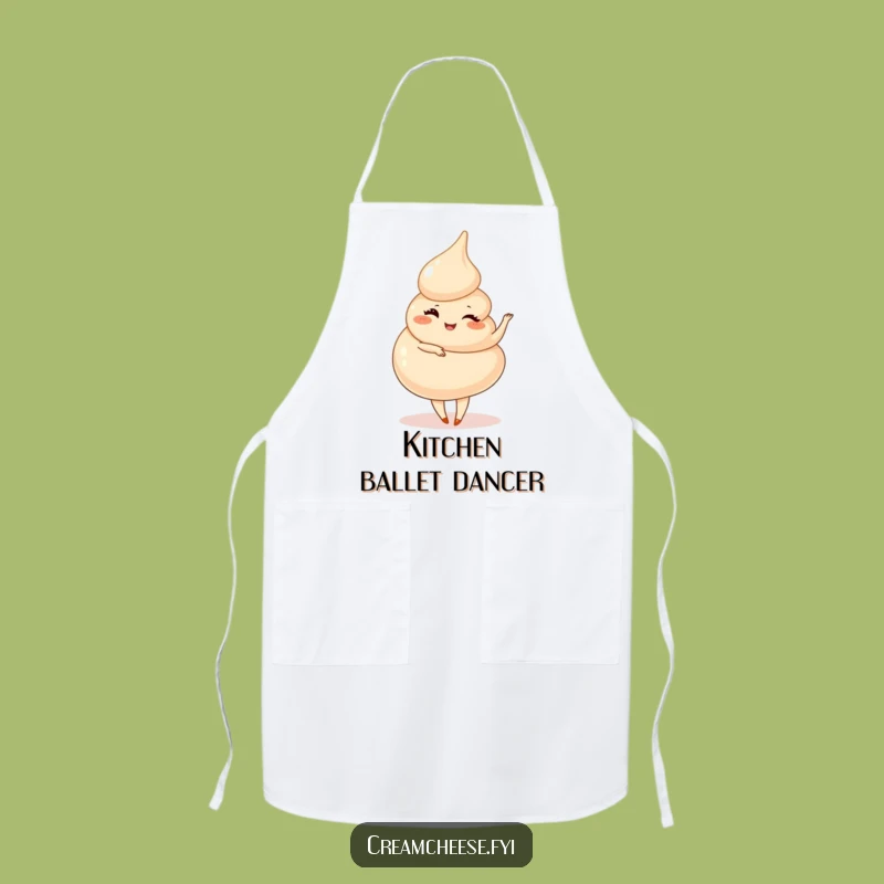 Funny Cream Cheese Swirl Pirouette Apron - Chef's Playful Design, Gift