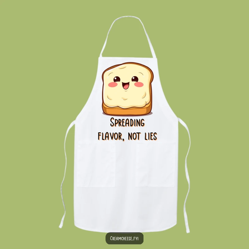 Funny Winking Cream Cheese Apron: Cook with Humor and Breakfast Style