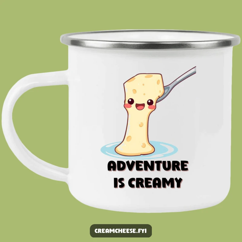 Funny Cream Cheese Waterslide Camping Mug: Hilarious Sips Outdoors