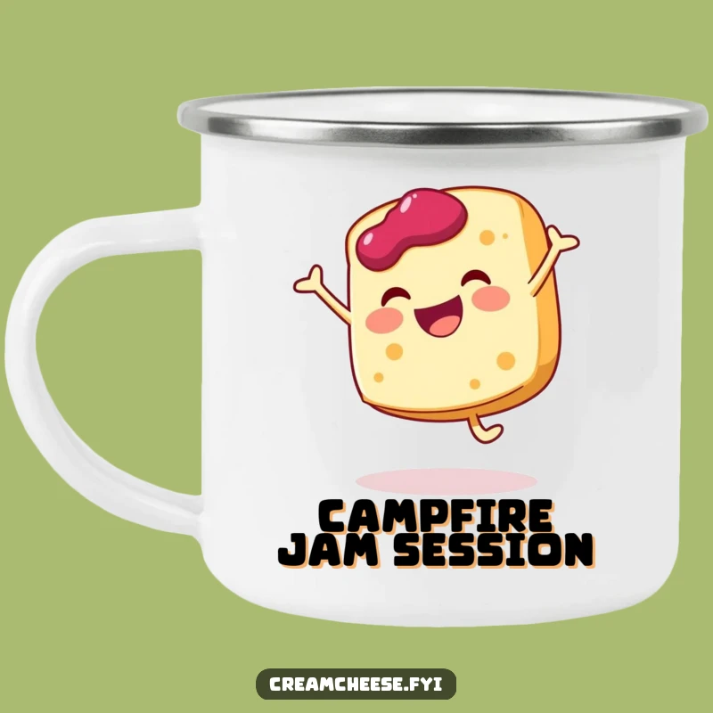 Funny Cream Cheese Cartwheel Camping Mug - Durable Cup for Breakfast Adventures