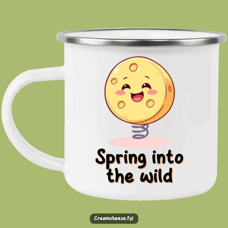 Funny Bouncing Cheese Camping Mug: Hilarious and Durable Outdoor Companion