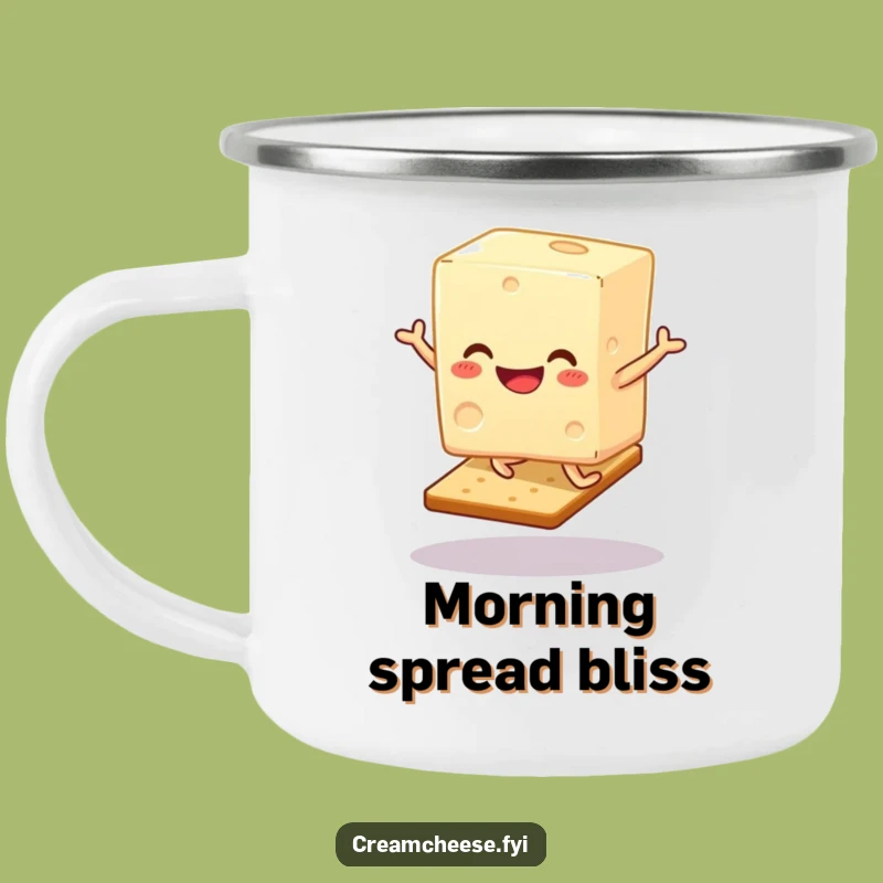 Funny Cream Cheese Hop Camping Mug - Outdoor Joyful Adventures, Great Gift