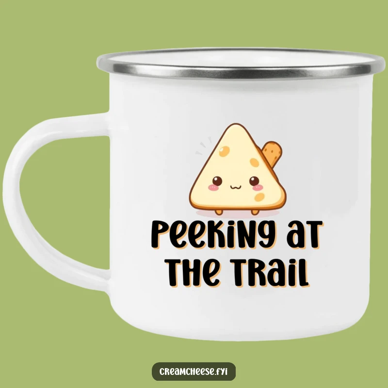 Funny Shy Cream Cheese Camping Mug: Sip with Subtle Smiles