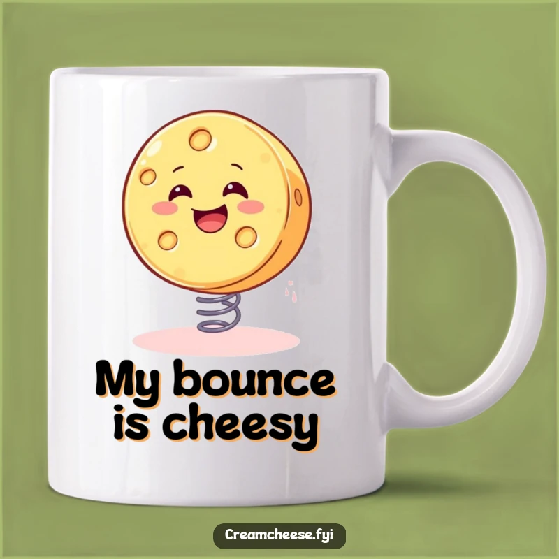 Funny Bouncing Cheese Mug: Hilarious Gift for Cheese Lovers and Foodies