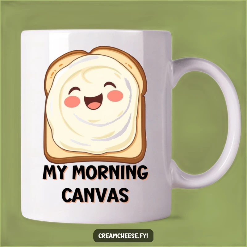 Funny Cream Cheese Toast Mug: Joyful Smear, Deliciously Happy Breakfast Gift