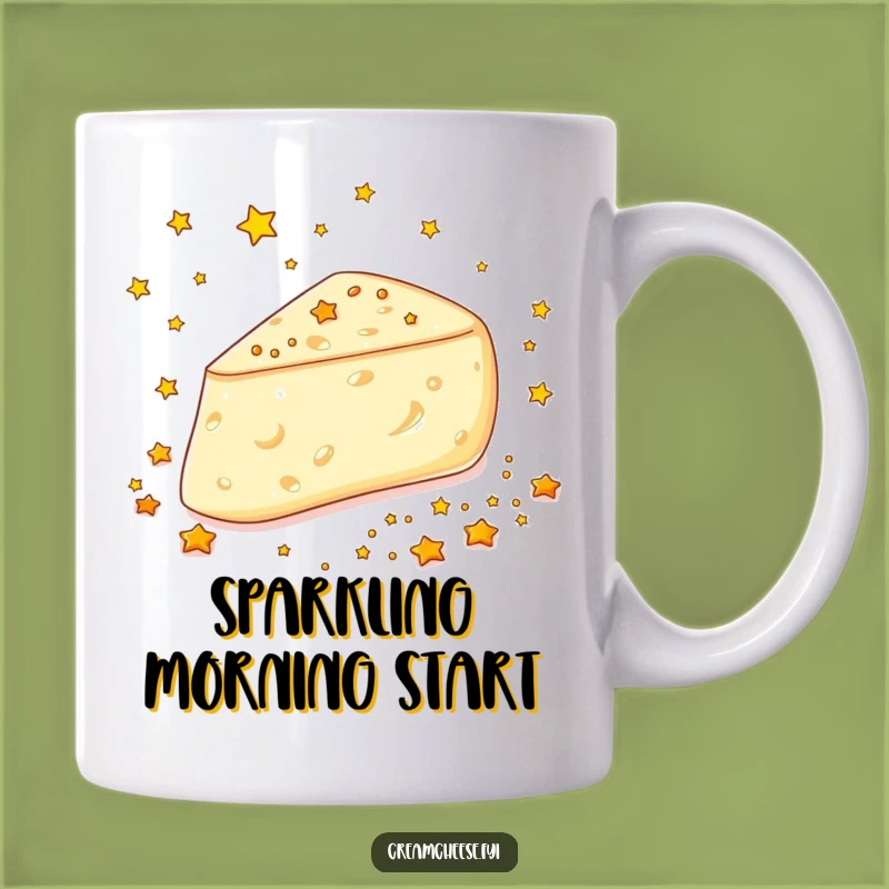Funny Cream Cheese Stars Mug - Glee-Filled Wedge Delight, Magical Gift