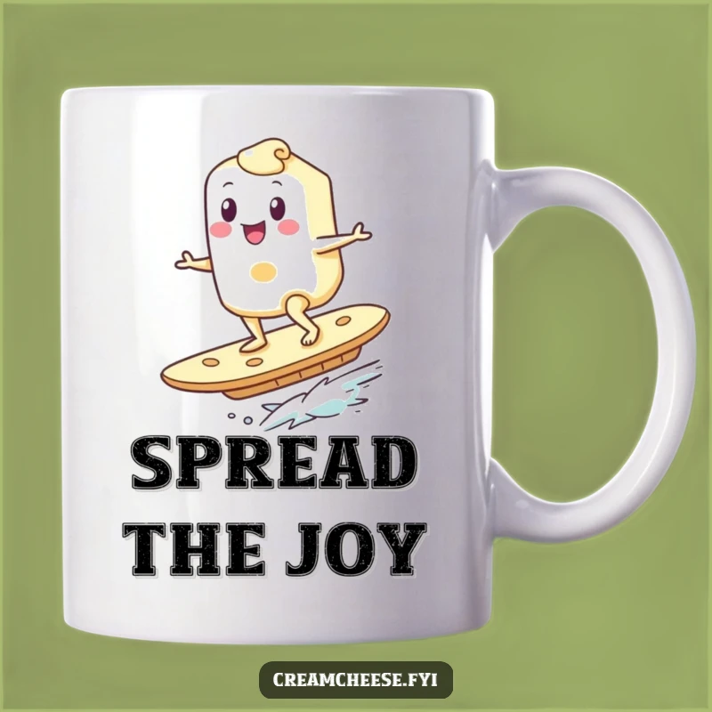 Funny Cream Cheese Surfer Mug: Hilarious Breakfast Adventure Gift