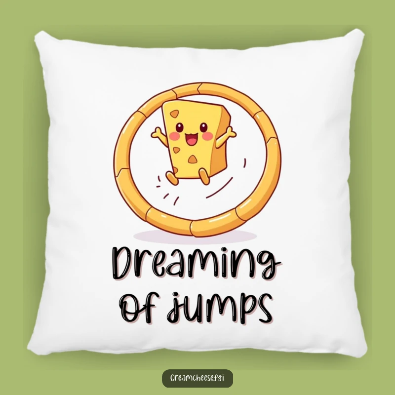 Funny Cheese Wedge Pillow: Breadstick Hoop Leap, Soft Snack Comfort Gift!