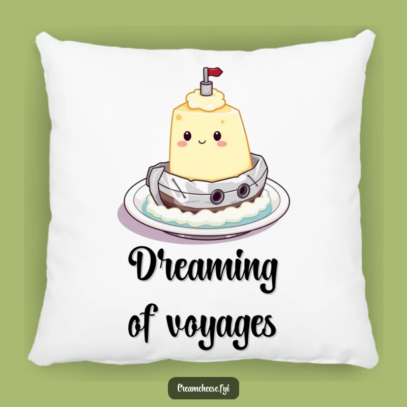 Funny Cream Cheese Tugboat Pillow: Cozy Voyage with Spreadable Comfort