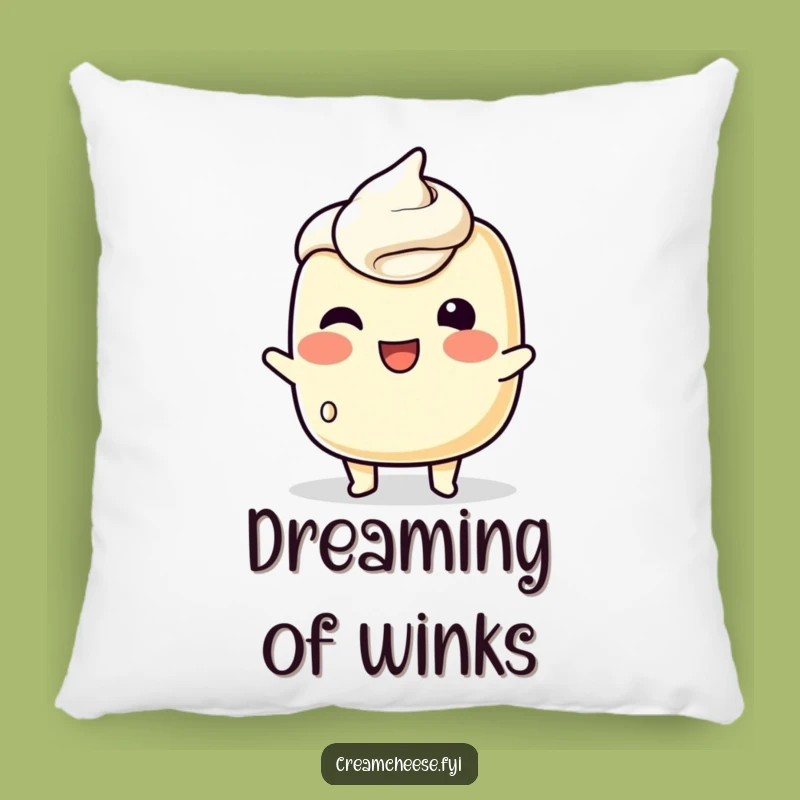 Funny Cream Cheese Wink Pillow: Cozy Comfort with Playful Spread