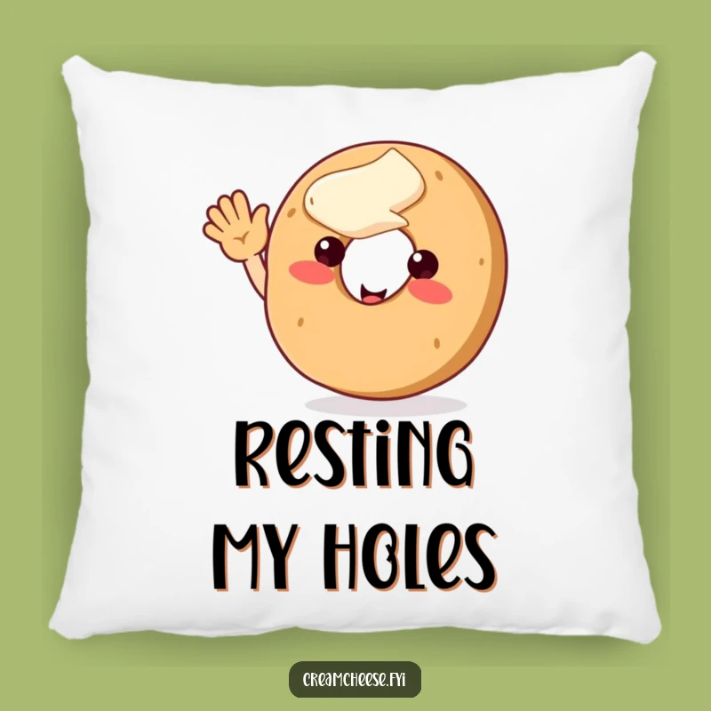 Funny Bagel & Cream Cheese Pillow - Cozy Greeting Funny Gift