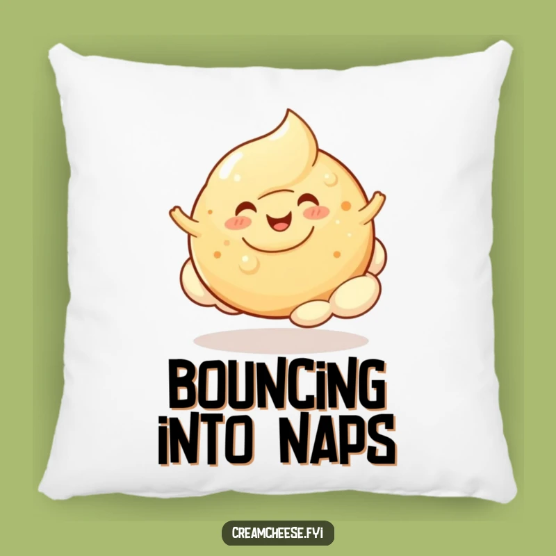 Funny Cream Cheese Blob Pillow - Cozy & Cheerful Bagel Comfort, Gift