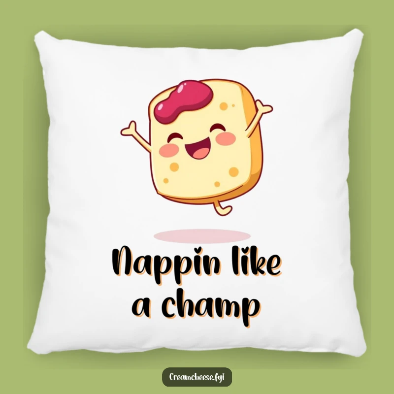 Funny Cream Cheese Jam Pillow - Soft Cushion for Breakfast Lovers and Cozy Fun