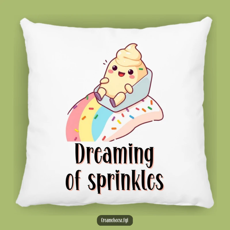 Funny Cream Cheese Sprinkle Pillow - Soft Cushion for Sweet Dreams and Fun