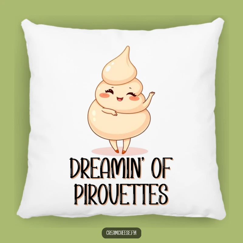 Funny Cream Cheese Swirl Pirouette Pillow - Cozy & Playful Comfort, Gift