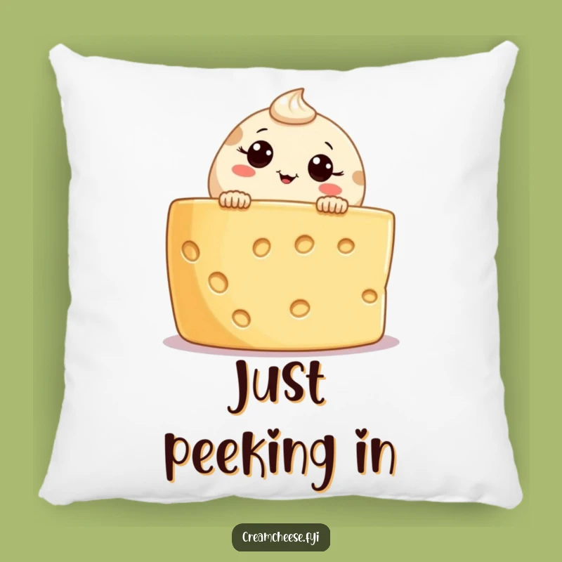Funny Cream Cheese Pillow: Curious Character Comfort, Hilarious Home Accent, Great Gift