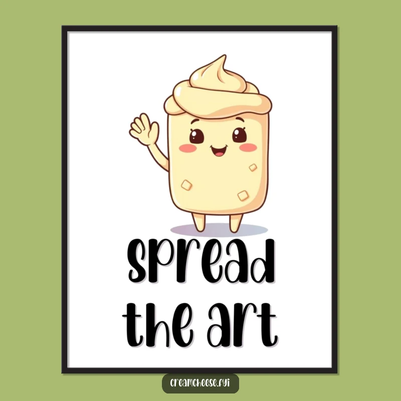 Funny Cream Cheese Wave Digital Art - Instant Friendly Decor Funny Gift
