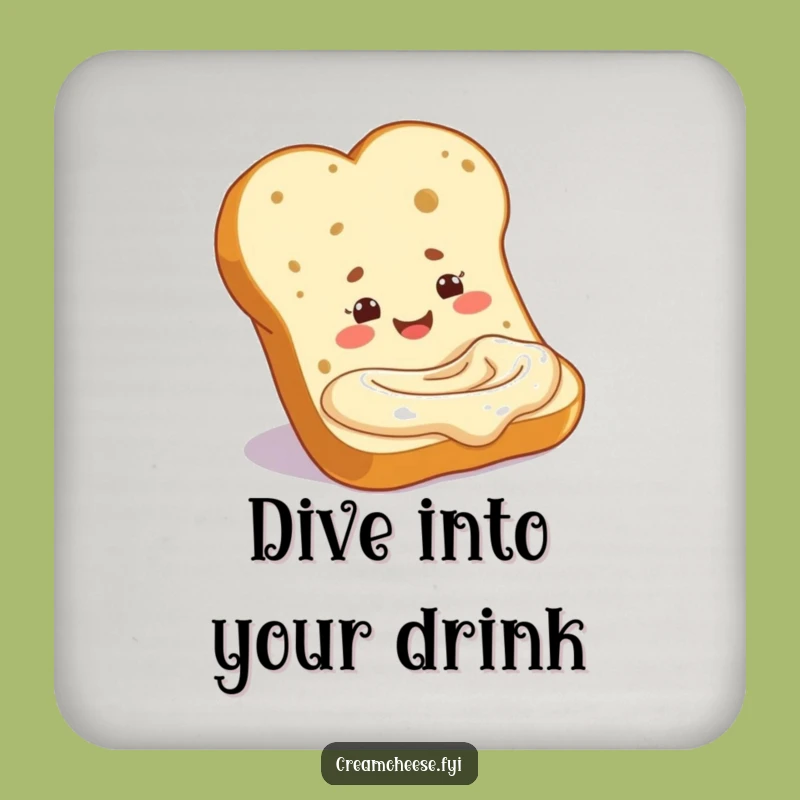 Funny Baguette Cream Cheese Coaster Set: Protect Surfaces with this Hilarious Bread Decor