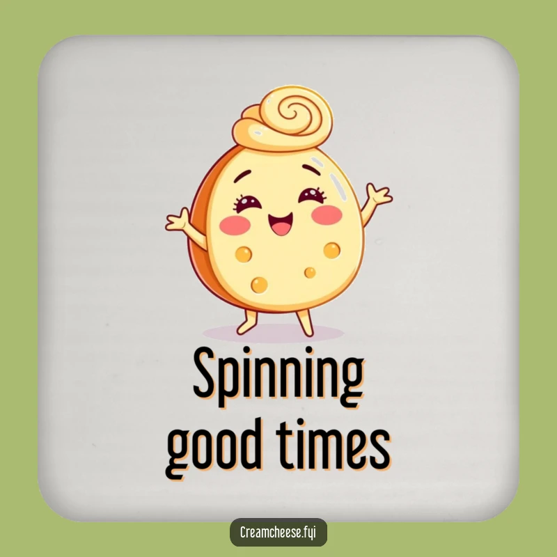 Funny Cream Cheese Dance Coaster - Hilarious Table Decor, Perfect Festive Gift