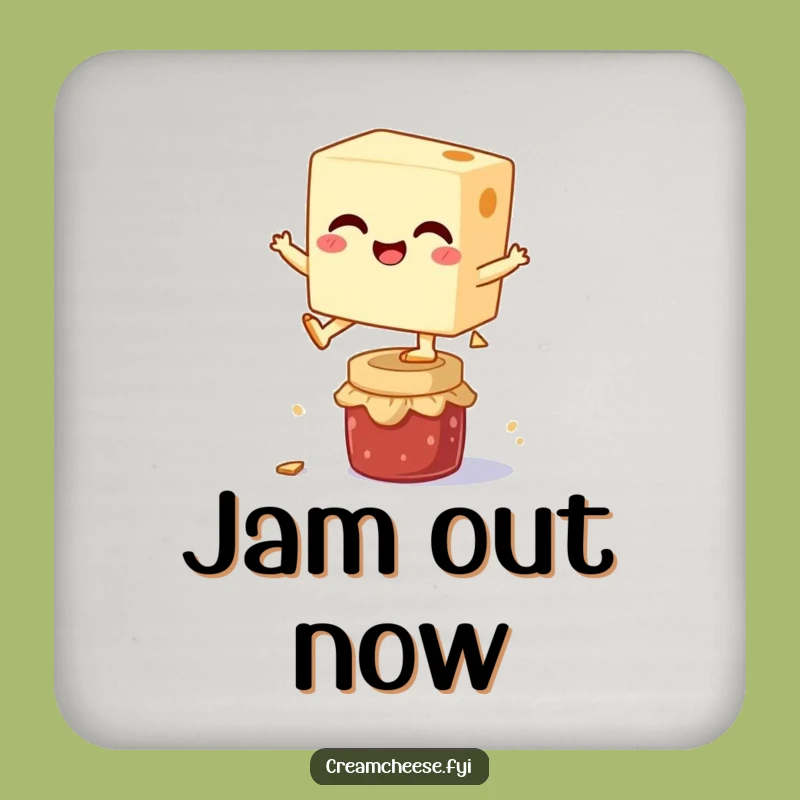 Funny Cream Cheese Jam Leap Coaster: Giggling Protector Funny Gift