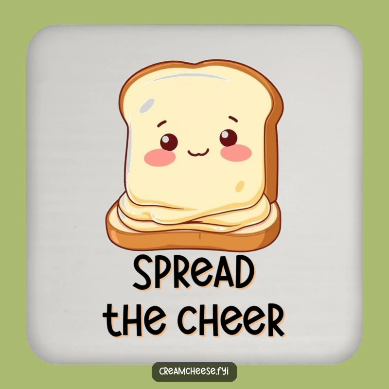 Funny Cream Cheese Wink Coaster: Protect Surfaces with Playful Humor