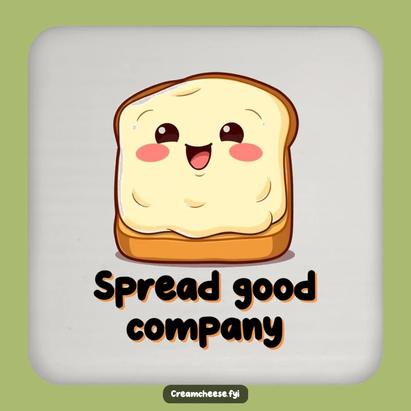 Funny Winking Cream Cheese Coasters: Protect Surfaces with Cheerful Delight