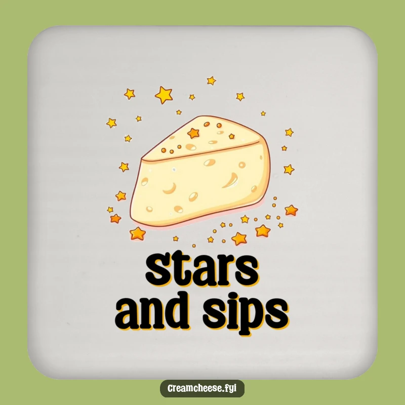 Funny Cream Cheese Stars Drink Coaster - Glee Protection, Magical Gift