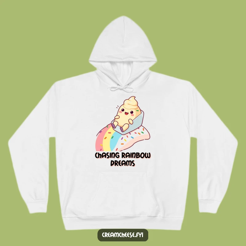 Cozy Funny Cream Cheese Hoodie - Warm Sweatshirt for Sprinkle Slope Riders