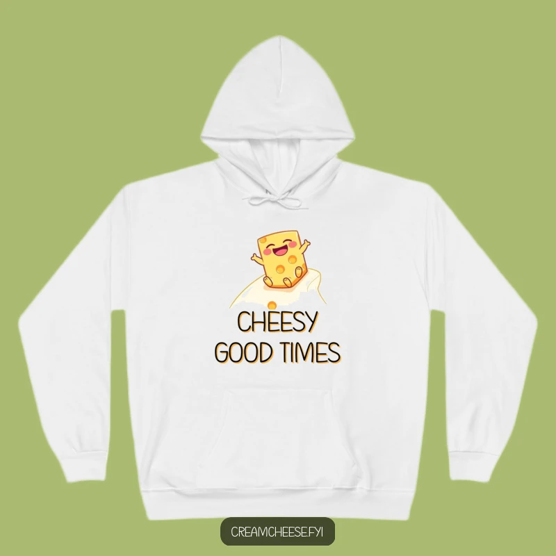 Funny Cheese Block Hoodie: Cozy and Hilarious Slipping Dairy Comfort