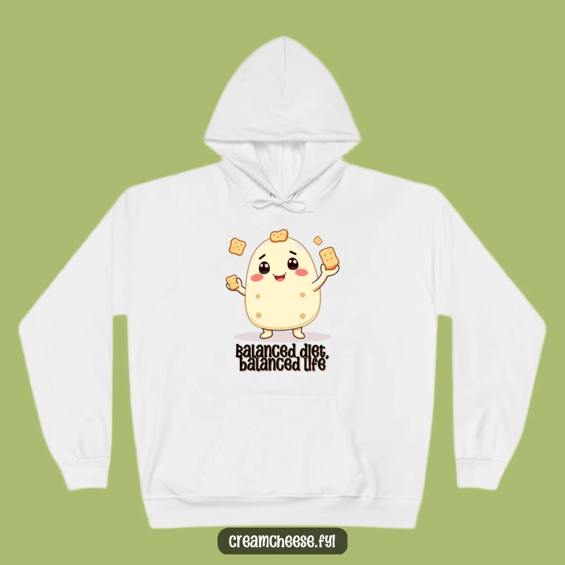 Cozy Funny Cream Cheese Juggler Hoodie: Your Warm Companion for Cheesy Fun