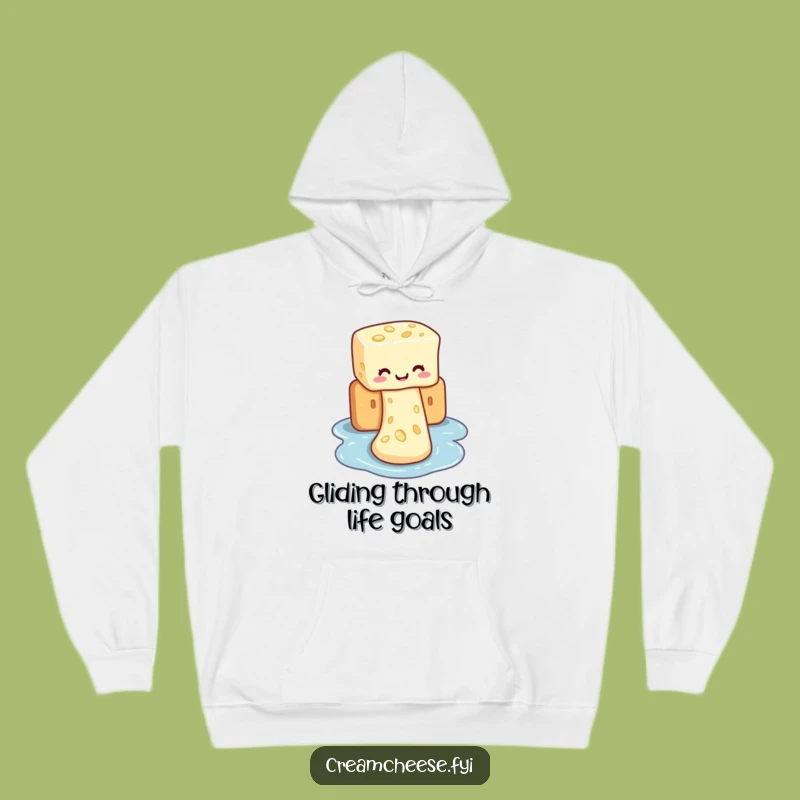 Cozy Funny Cream Cheese Waterslide Hoodie: Your Go-To for Comfy, Cheesy Humor