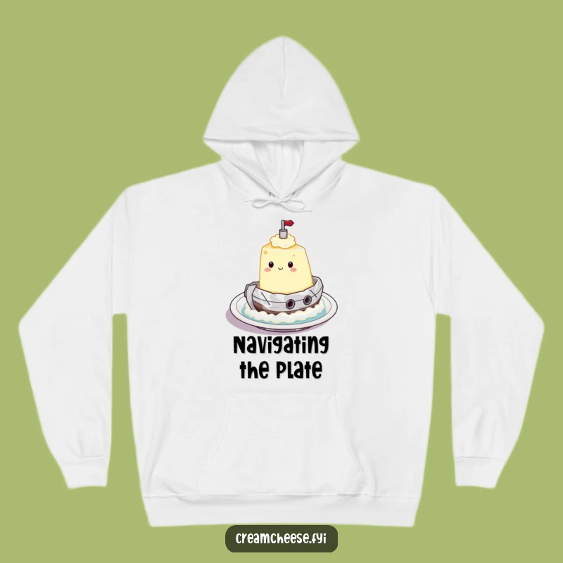 Funny Cream Cheese Tugboat Hoodie: Cozy Voyage and Spreadable Warmth
