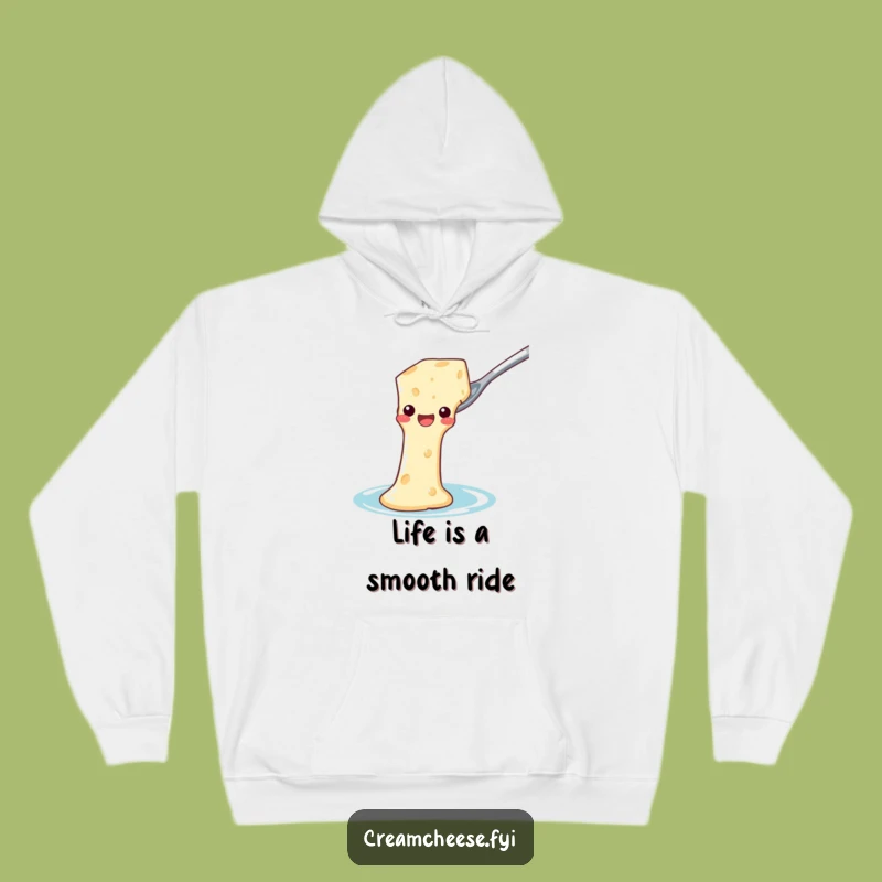 Funny Cream Cheese Waterslide Hoodie: Cozy and Hilarious Foodie Apparel