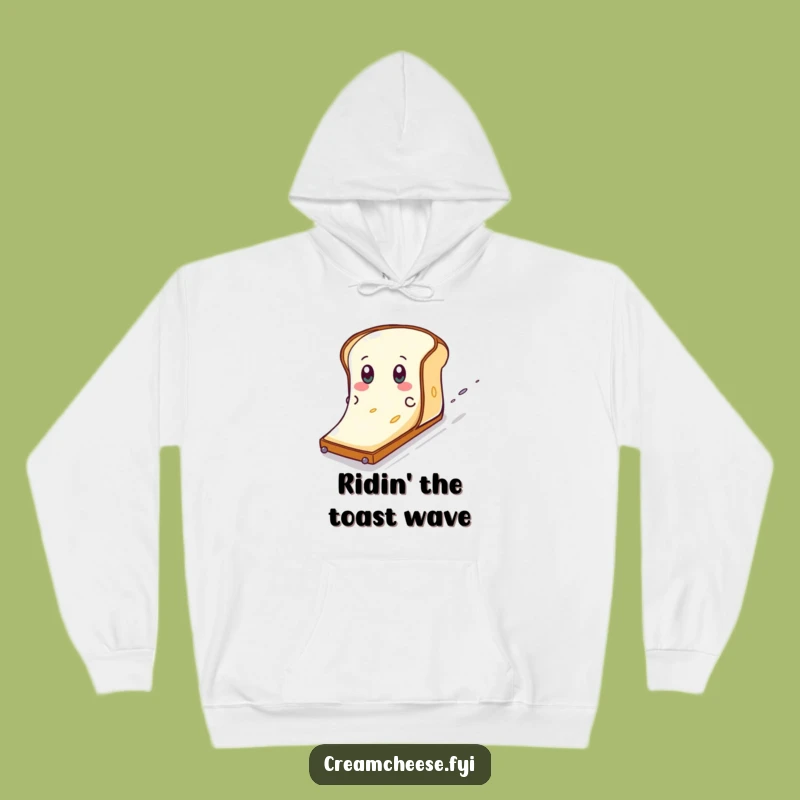 Funny Cream Cheese Toast Slide Hoodie - Cozy & Comical Descent Wear, Gift