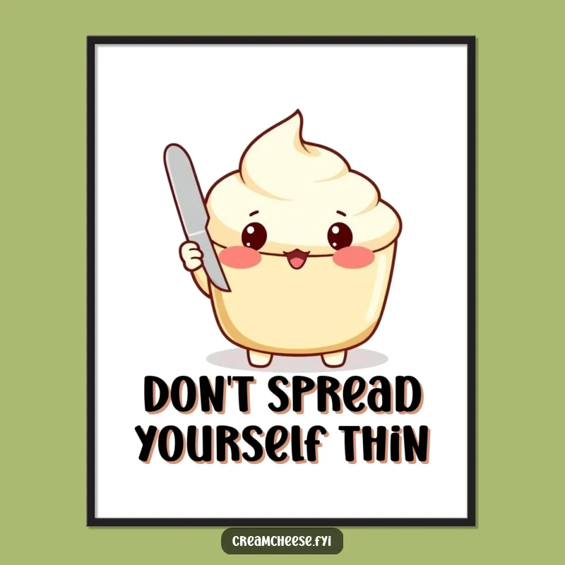 Free Printable Wall Art: Surprised Cream Cheese! Hilarious Decor, DIY Downloadable Art.