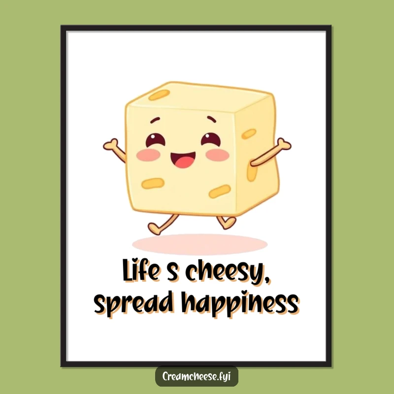 Free Printable Wall Art: Joyful Cream Cheese Skips for a Hilarious Downloadable Decor