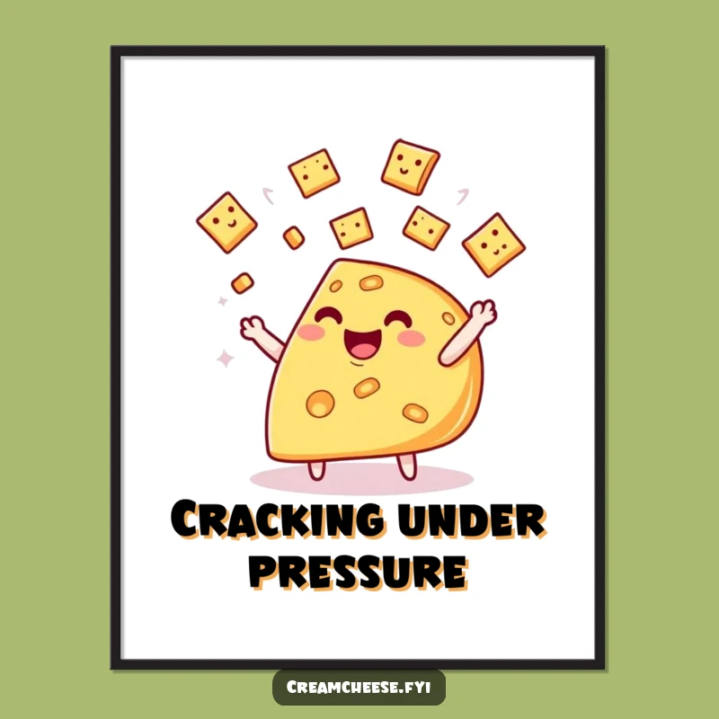 Funny Free Printable Wall Art: Juggling Cheese, Whimsical Downloadable Decor