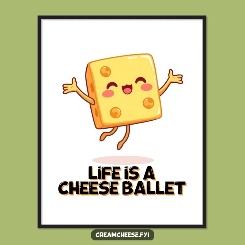 Funny Free Printable Wall Art: Cheesy Pirouette Dancer, Downloadable Decor!
