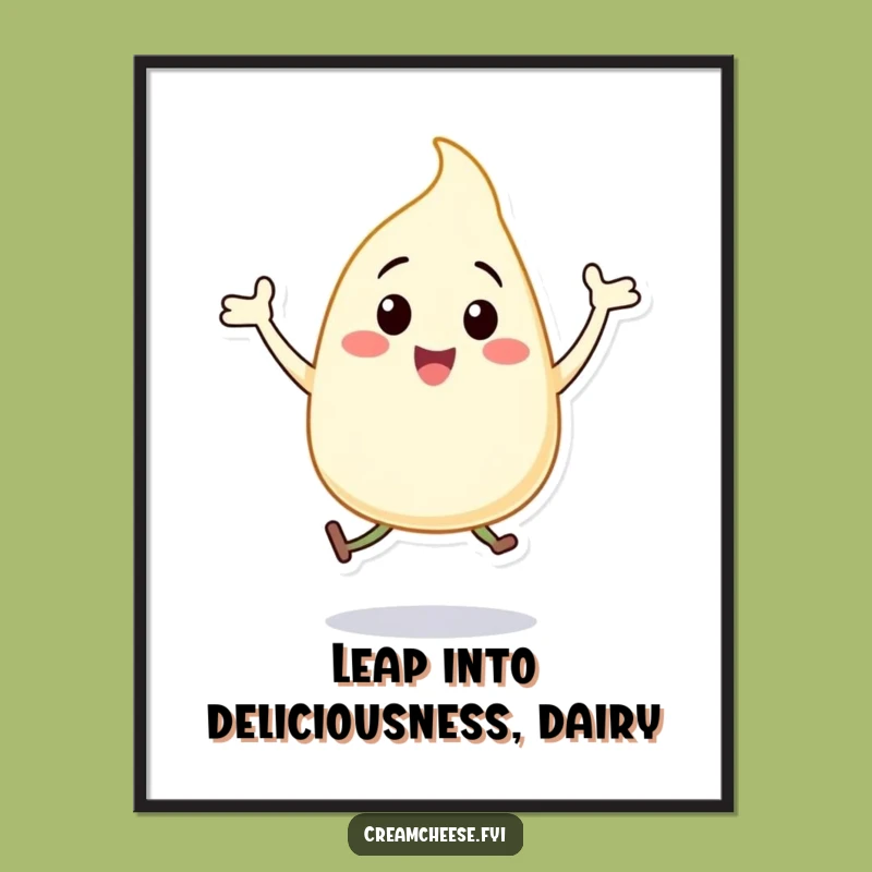 Playful Cream Cheese Dollop Art: Free Printable Downloadable Decor!