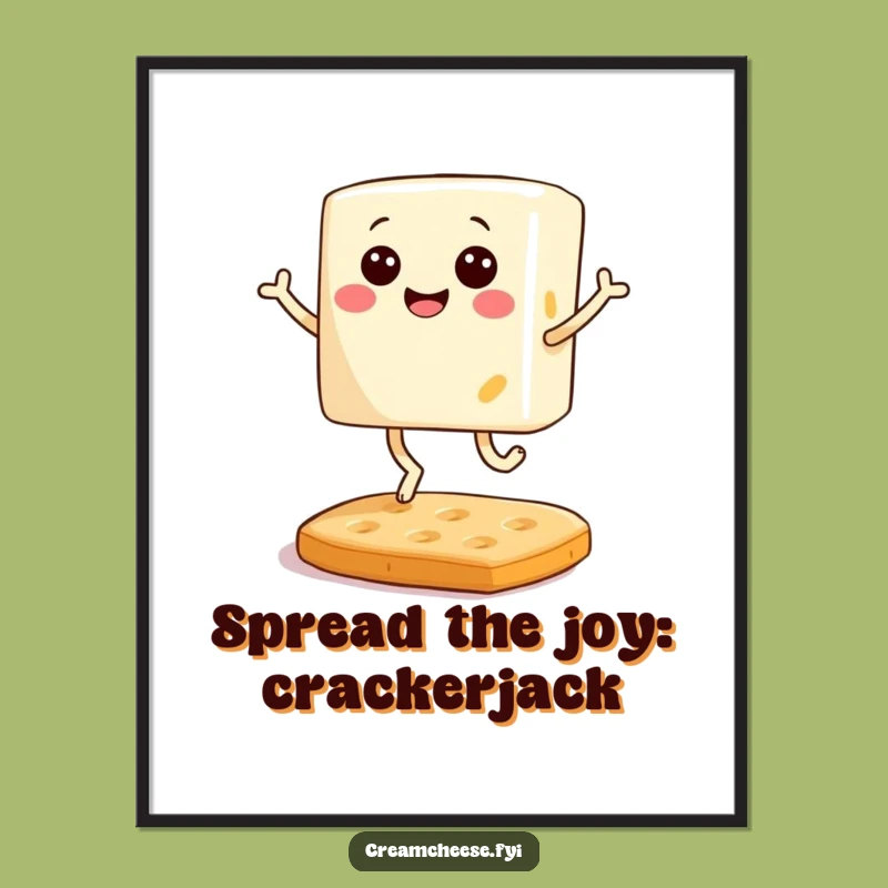 Funny Free Printable Cream Cheese Wall Art: Bouncing Cheese, DIY Downloadable Art!
