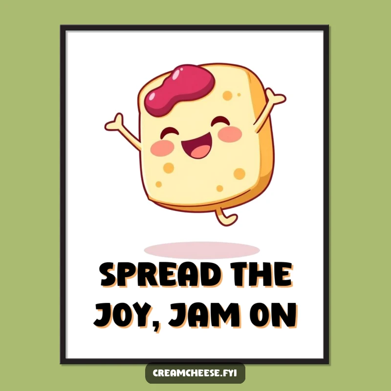 Free Printable Wall Art: Cream Cheese Cartwheel - Cute Downloadable Decor!