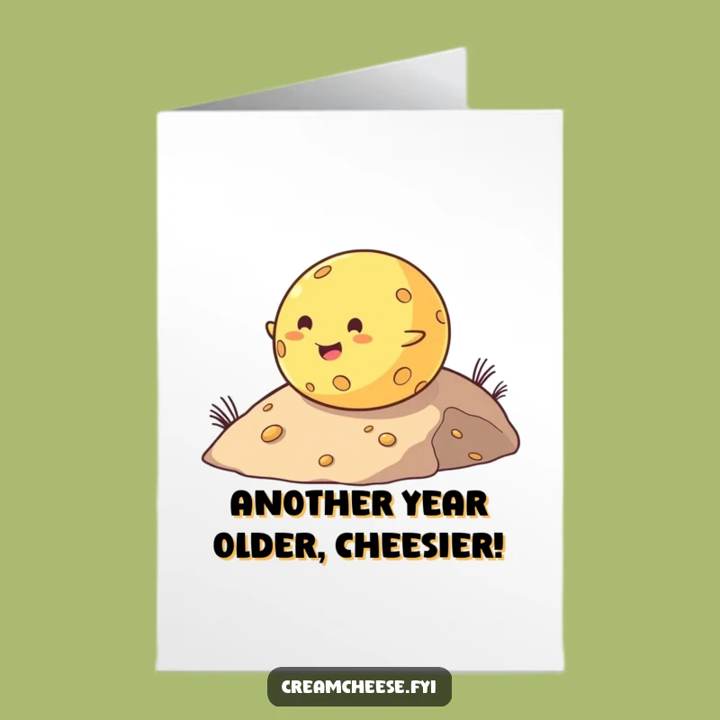 Free Printable Birthday Card: Rolling Cheese Ball Fun, Hilarious Downloadable Gift!