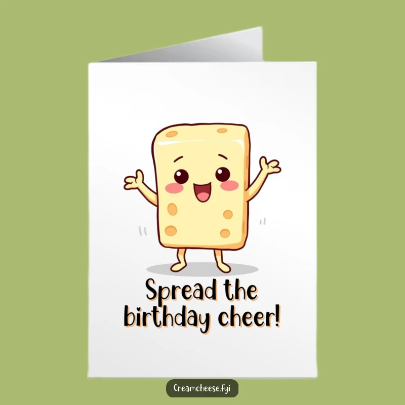 Free Printable Cream Cheese Birthday Card: Silly DIY Gift that Dances!