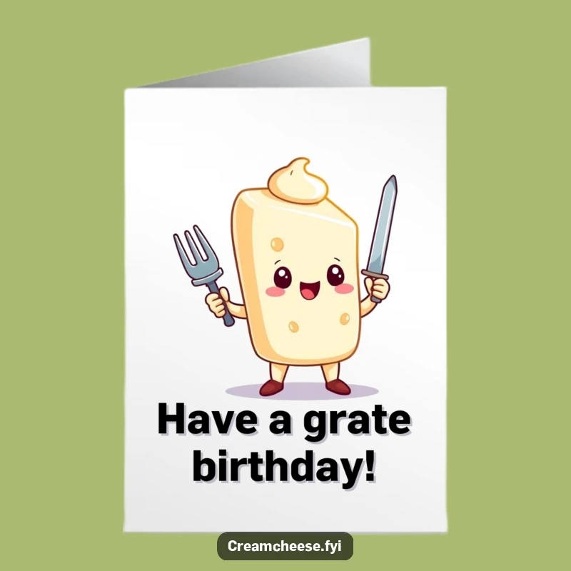 Free Printable Birthday Card: Triumphant Cream Cheese Hero, Perfect DIY Downloadable Gift