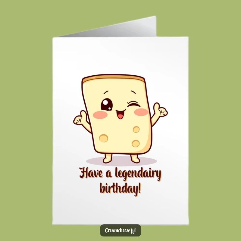 Free Printable Funny Cream Cheese Birthday Card - Triumphant Wedge Downloadable
