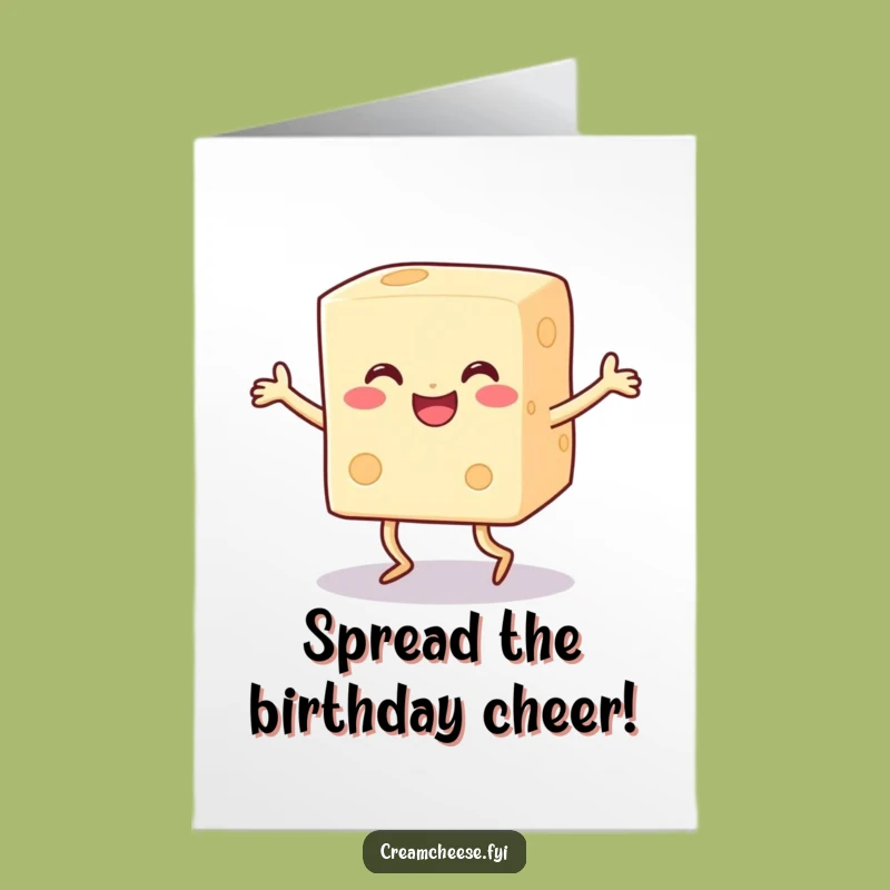 Free Printable Dancing Cream Cheese Birthday Card: Fun DIY Downloadable Gift for Foodies