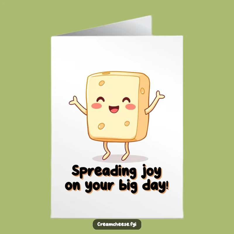 Free Printable Birthday Card: Dancing Cream Cheese, Hilarious Party Dance Gift