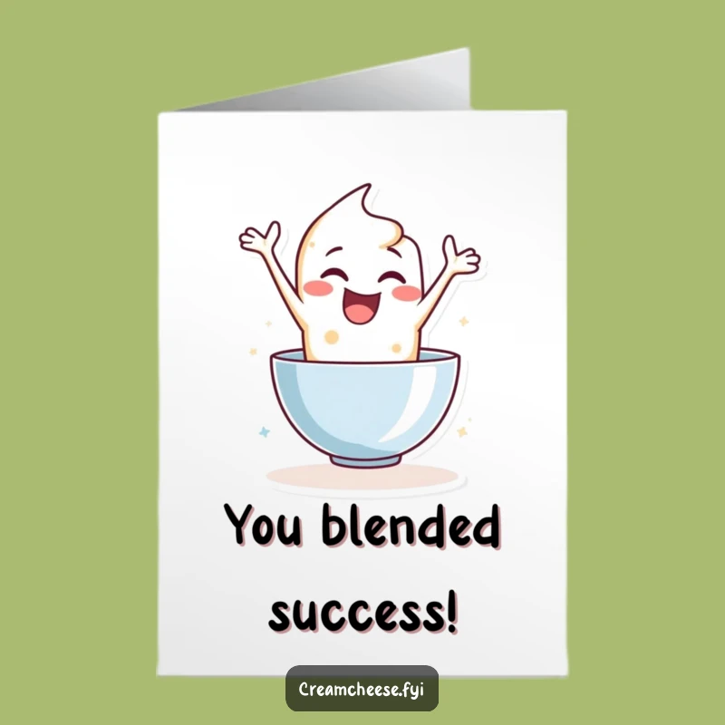 Free Printable Congrats Card Cream Cheese Dive Funny Success Downloadable
