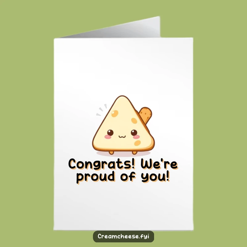 Free Printable Congrats Card: Shy Triangle Says Hooray! - Hilarious Downloadable